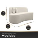 Ver mais imagens de Kit 2 Poltronas com Sofá Curvo 2 Lugares Feijão Forma Orgânica 1,50 Bouclé Maranata