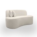 Ver imagem 6 de Kit 2 Poltronas com Sofá Curvo 2 Lugares Feijão Forma Orgânica 1,50 Bouclé Maranata