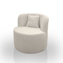 Ver imagem 5 de Kit 2 Poltronas com Sofá Curvo 2 Lugares Feijão Forma Orgânica 1,50 Bouclé Maranata