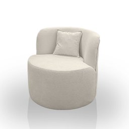Kit 2 Poltronas com Sofá Curvo 2 Lugares Feijão Forma Orgânica 1,50 Bouclé Maranata - 5