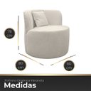 Ver imagem 7 de Kit 2 Poltronas com Sofá Curvo 2 Lugares Feijão Forma Orgânica 1,50 Bouclé Maranata