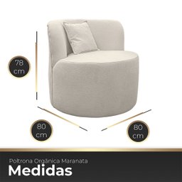 Kit 2 Poltronas com Sofá Curvo 2 Lugares Feijão Forma Orgânica 1,50 Bouclé Maranata - 7