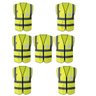 Colete Refletivo Sinalizador EPI Kit 7 Unidades Segurança Trabalho Blusao Fluorescente Obra Sinaliza - 1