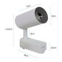 Ver imagem 3 de Kit Trilho Eletrificado 1m + 3 Spots Led 7w Eco Branco - Branco