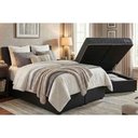 Ver imagem 3 de Cama Box Baú Queen + Colchão Ortopédico Kappesberg D40 Anatômico Grise + Base Crc Corano Black