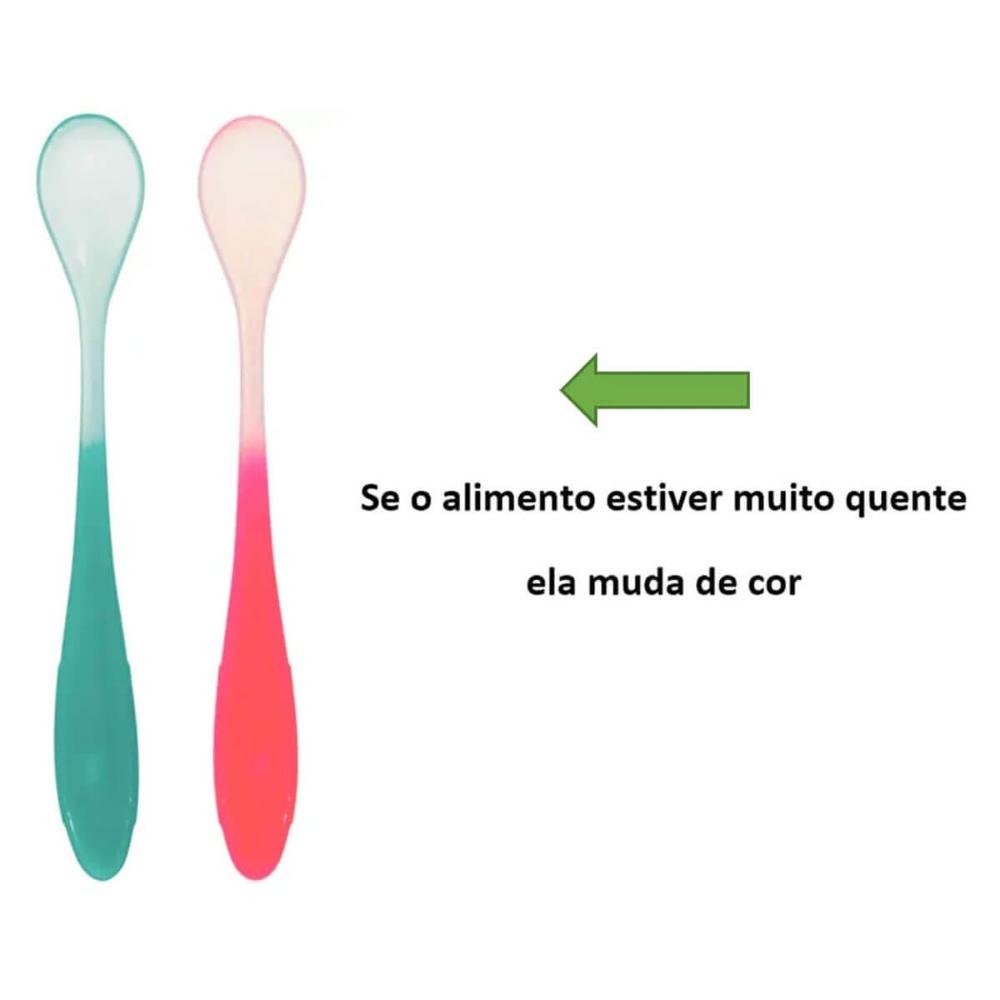 Kit Introdução Alimentar Buba Babador Impermeável e 2 Colheres Termossensíveis Coloridas - 3