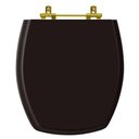 Ver imagem 1 de Tampa de Vaso Laqueado Thema Preto para Bacia Incepa com Ferragem Dourada
