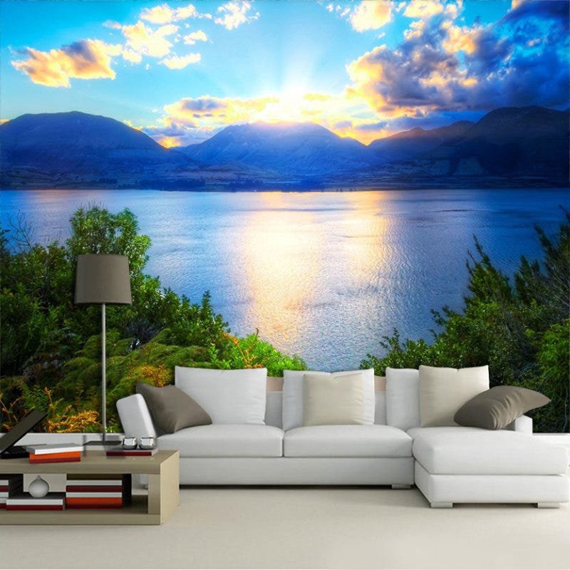 Papel de Parede 3D Floresta 0032 - Papel de Parede Paisagem ...