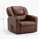 Ver imagem 2 de Poltrona do Papai Reclinável com Massageador Courino Conforto Premium - Marrom