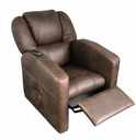 Ver imagem 6 de Poltrona do Papai Reclinável com Massageador Courino Conforto Premium - Marrom