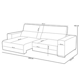 Sofá Retrátil Reclinável para Sala 3 Lugares 230cm Bari L06 Couro Off White - Lyam Decor - 3