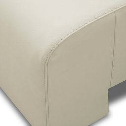 Sofá Retrátil Reclinável para Sala 3 Lugares 230cm Bari L06 Couro Off White - Lyam Decor - 2