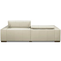 Sofá Retrátil Reclinável para Sala 3 Lugares 230cm Bari L06 Couro Off White - Lyam Decor - 7