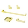 Kit Acessórios Para Banheiro 5 Peças Gold Dourado Metal - 1