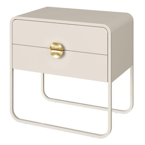 Mesa de Cabeceira 2g Organica 60 cm 28062 Off White Artesano