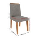 Ver imagem 4 de Mesa de Jantar Agata Mdf com 4 Cadeiras Estofadas Linho Grafite Molci
