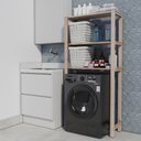 Ver imagem 3 de Estante Lavanderia Design Compacto Espaço Maquina Lavar Technox Marron