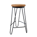 Ver imagem 1 de Banqueta Média para Cozinha Bar Balcão Bistrô Mesa Hairpin:madeira