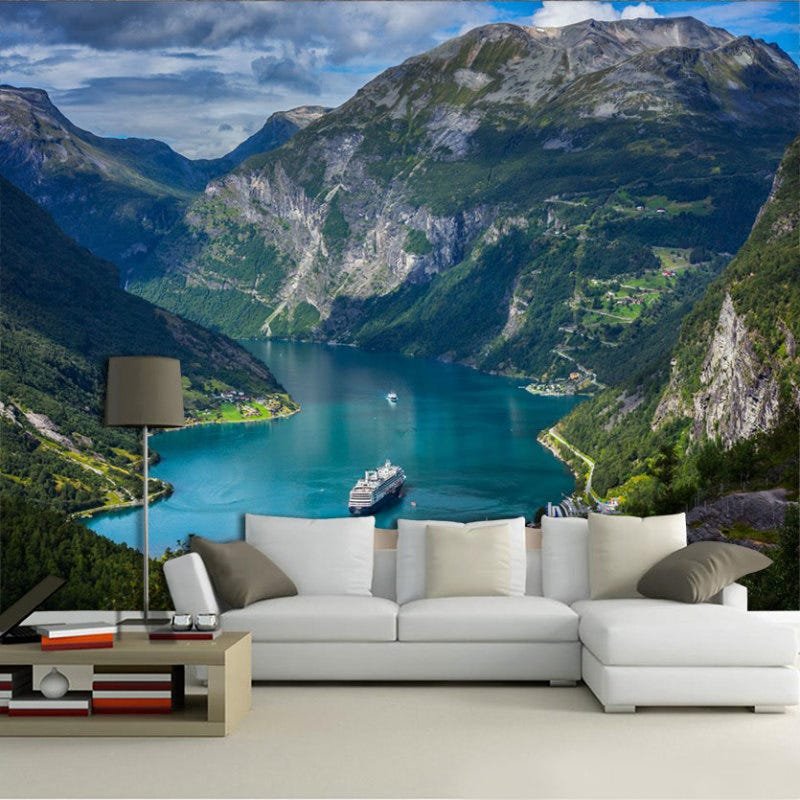 Papel de Parede 3D Floresta 0021 - Papel de Parede Paisagem ...