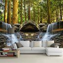 Ver imagem 1 de Papel de Parede 3D Floresta 0004 - Papel de Parede para Sala