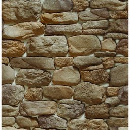 Papel de Parede Fachada de Pedras Rústicas Adesivo Vinílico - 1