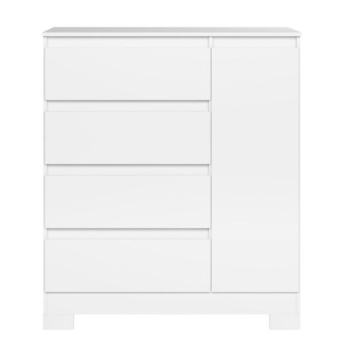 Cômoda Sapateira 1 Porta 4 Gavetas Olívia Branco/Quadriflex