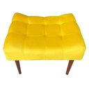Ver mais imagens de Kit 2 Puffs Decorativo Requinte Capitonê Suede Amarelo