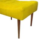 Ver imagem 3 de Kit 2 Puffs Decorativo Requinte Capitonê Suede Amarelo