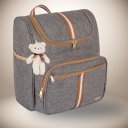 Ver imagem 1 de Mochila Bebê Infantil Maternidade 2 em 1 Faixa Menino Menina Amor:bege