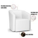Ver imagem 3 de Poltrona Stella Max Corino Base Giratória - D'Rossi Cor Branco