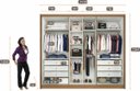 Ver imagem 4 de Guarda Roupa Casal 100% MDF 6 Portas 6 Gavetas - Rizon -Cumaru/Fendi