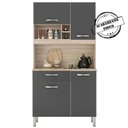 Ver imagem 5 de Kit Cozinha 4 Portas 1 Gaveta 91401 Avena Grafito Demobile