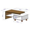 Ver imagem 5 de Mesa de Centro Lima 1 Prateleira Naturalle Off White Bechara