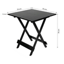 Ver imagem 4 de Kit 2 Mesas Dobráveis 70x70cm em MDF Preto