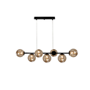 Ver imagem 1 de Pendente Jabuticaba Preto 1,20m Mesa Sala de Jantar Bancada Arevo Iluminação Fumê