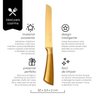 Faca P/pao Serra Inox Dourada Premium Gold - 2