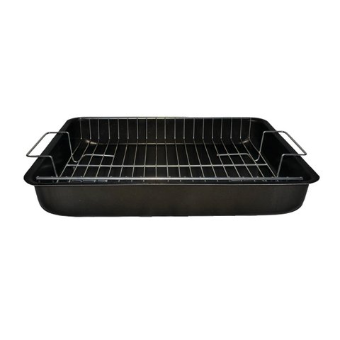 Tabuleiro Assadeira Antiaderente com Grelha em Aço 40x29cm Imperial Aluminios