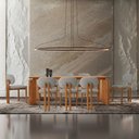 Ver imagem 1 de Mesa de Jantar Nala 220cm Madeira Tampo Laminado com 8 Cadeiras Nala