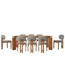 Ver imagem 2 de Mesa de Jantar Nala 220cm Madeira Tampo Laminado com 8 Cadeiras Nala