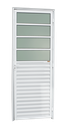 Ver imagem 1 de Porta de Cozinha Alumínio 80 Esq L25 V.Boreal Branco Brimak