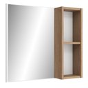 Ver imagem 1 de Armário para Banheiro com Espelho 60cm Ramona B06 Branco Carvalho - Lyam Decor