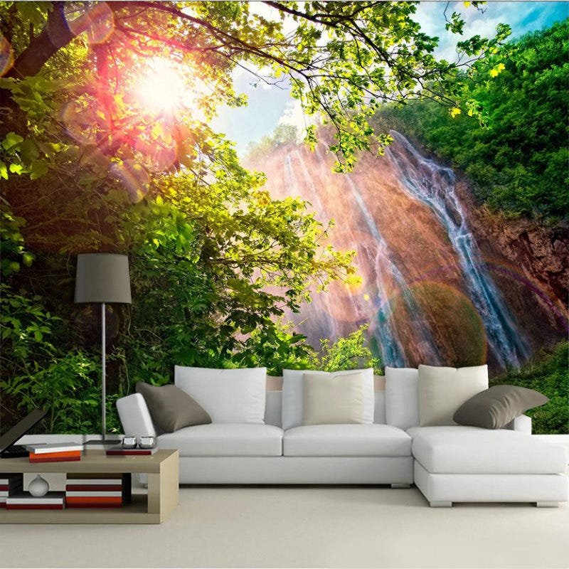 Papel de Parede 3D Floresta 0029 - Papel de Parede Paisagem ...