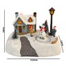 Enfeite Casinha Boneco de Neve Giratório com Som - 2