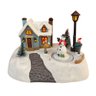Enfeite Casinha Boneco de Neve Giratório com Som - 1