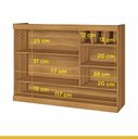 Ver imagem 5 de Armário Aéreo de Cozinha Burguesa 2 Portas 100% MDF Freijó/Branco - Nesher