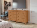 Ver imagem 1 de Comoda Horizontal Maggiore 6 Gavetas - Lp - Rei de Casa Amendoa Clean