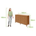 Ver imagem 2 de Comoda Horizontal Maggiore 6 Gavetas - Lp - Rei de Casa Amendoa Clean