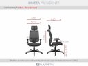 Ver imagem 6 de Cadeira Brizza Tela 3d Backplax Apoio Aluminio - Poliéster Fendi