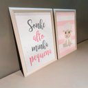 Ver imagem 3 de Kit 2 Quadros Decorativos Ovelinha Sonhe Alto 34x44cm MDF