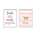 Ver imagem 1 de Kit 2 Quadros Decorativos Ovelinha Sonhe Alto 34x44cm MDF